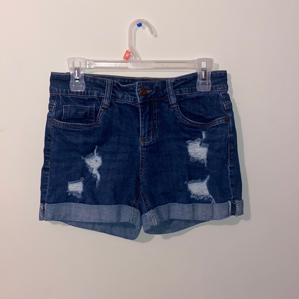 Denim Ripped Shorts